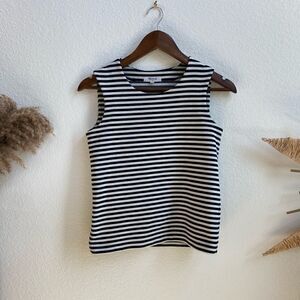 Madewell Women's Boho White & black Ridge Stripe Tank Top blouse size XS